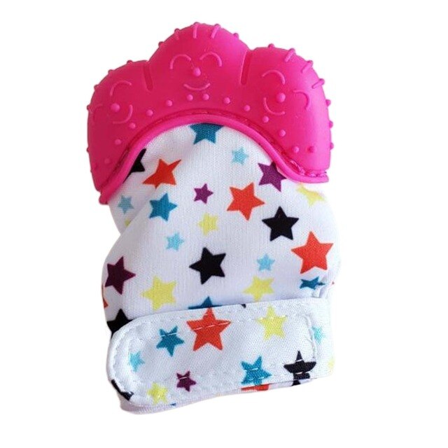 Luva de silicone - mordedor infantil