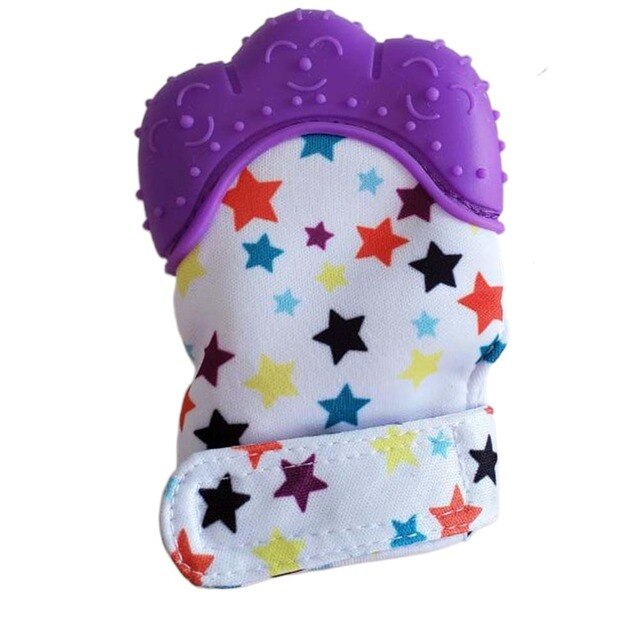 Luva de silicone - mordedor infantil